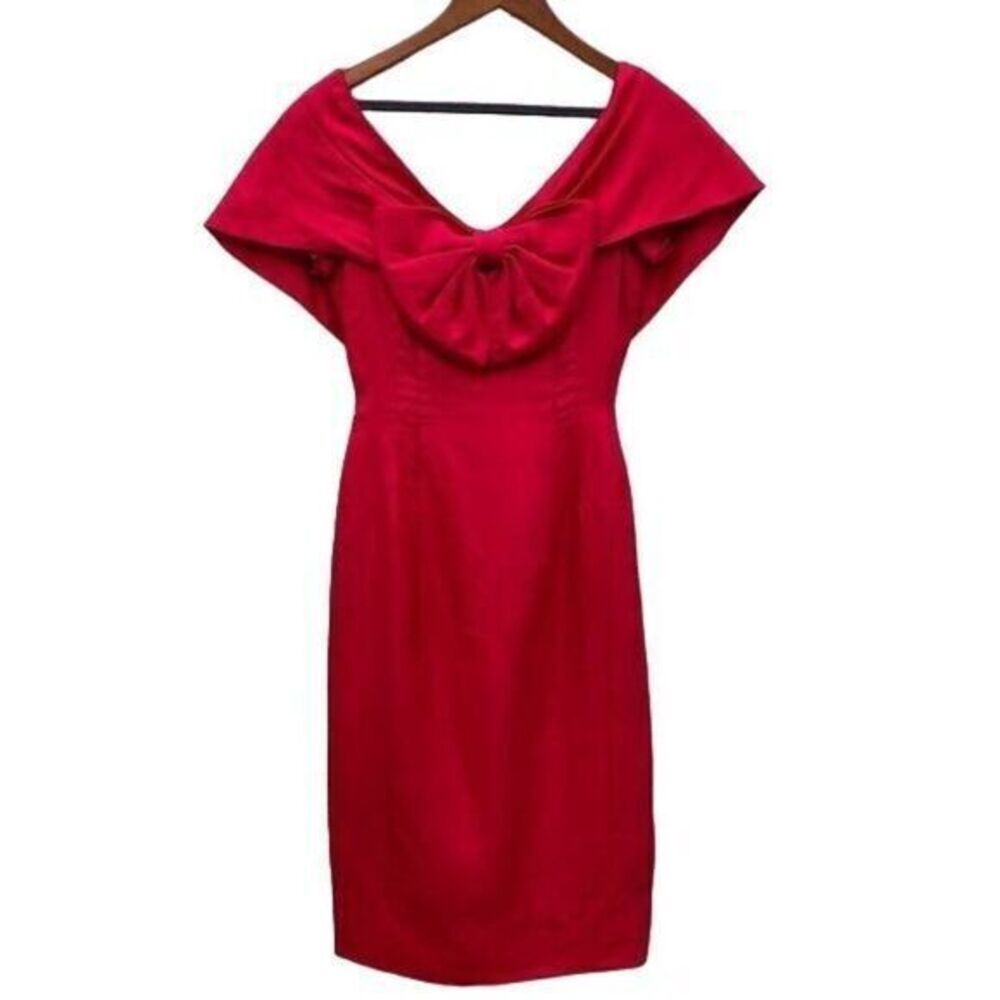 Vintage 1950's Mr. Blackwell Red Dress Size 4